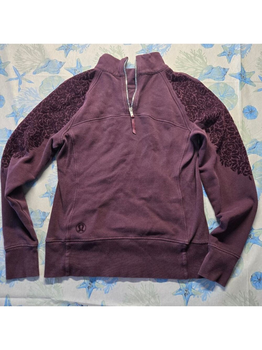 Lululemon Floral Flock Pullover Womens Sz 10 (SKU 26-0222)